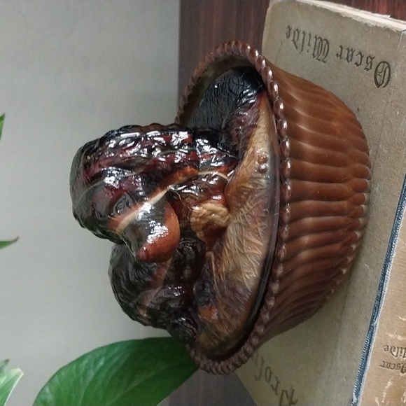 Vintage 1999 NMGCS CommemorativeBrown Slag Glass Spaniel Dog RARE